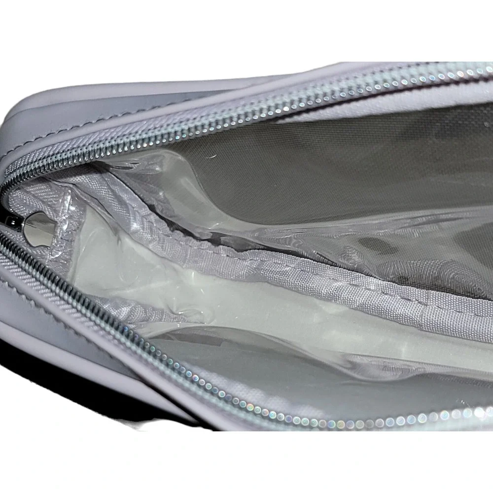NWOT Sephora Clutch Bag Gray Make Up Brush holder fold‎ Faux Leather Travel
